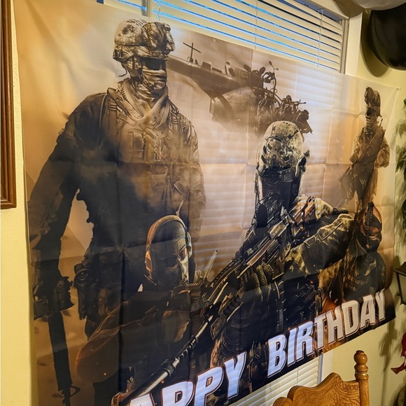 Call of Duty 104 Piece Military Themed Happy Birthday Decorations - Picture 4 of 16
